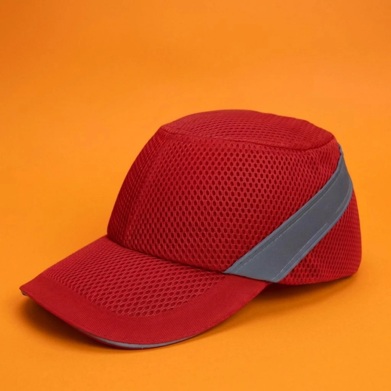 Mesh Safety Helmet Lightweight Cap-Style Helmet Safeguarding Gear Curved Brim Rounded Crown