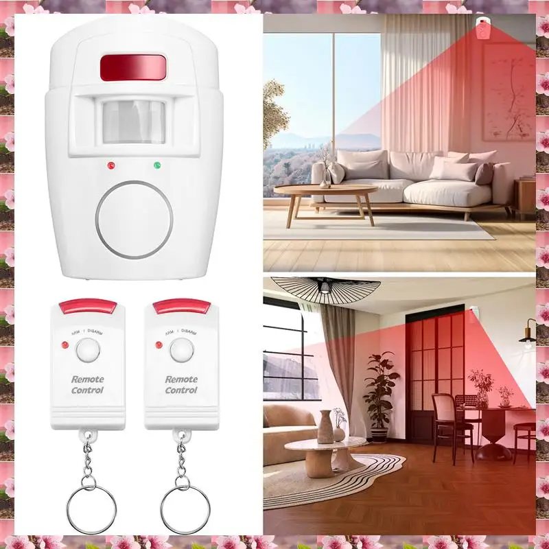 

Инфракрасный датчик движения 2025 года — охранная сигнализация с 2 пультами дистанционного управления, подходит для дома/гаражей/магазинов, инфракрасный датчик движения