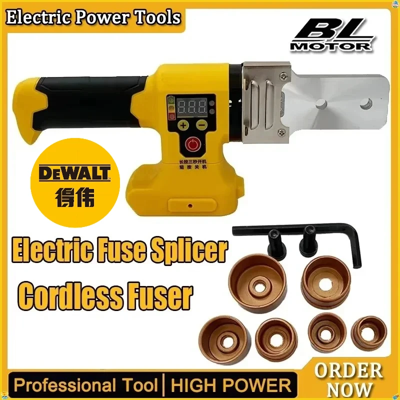 dewalt-20v-battery-fuse-splicer-pipe-welding-machine-cordless-fuser-ppr-pe-soldering-iron-plastic-tube-pp-heating-hot-melt
