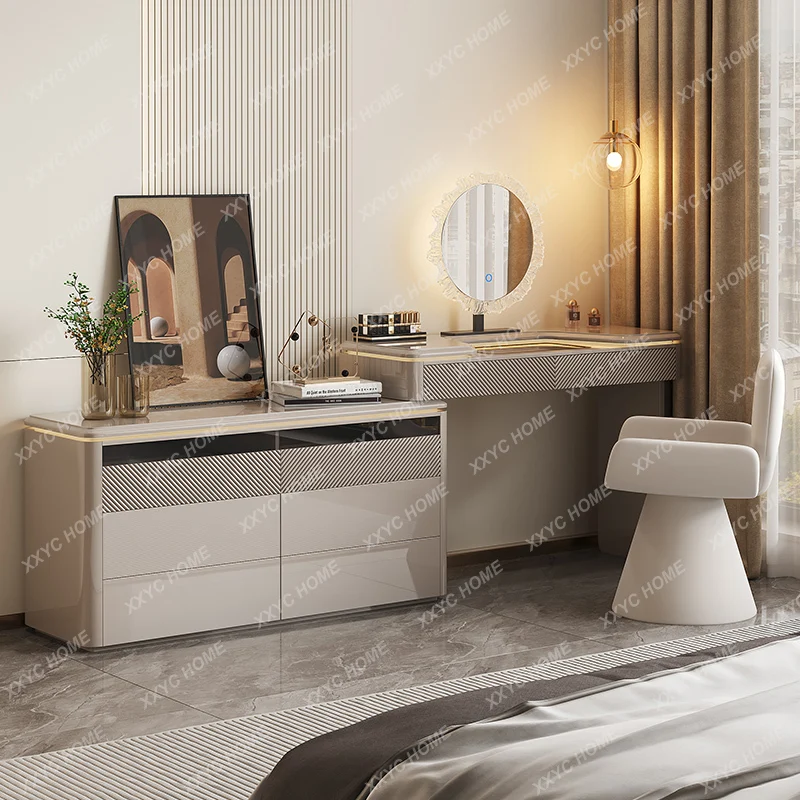 ML  light luxury solid wood dresser chest cabinet integrated bedroom modern simple master bedroom high-end bedside