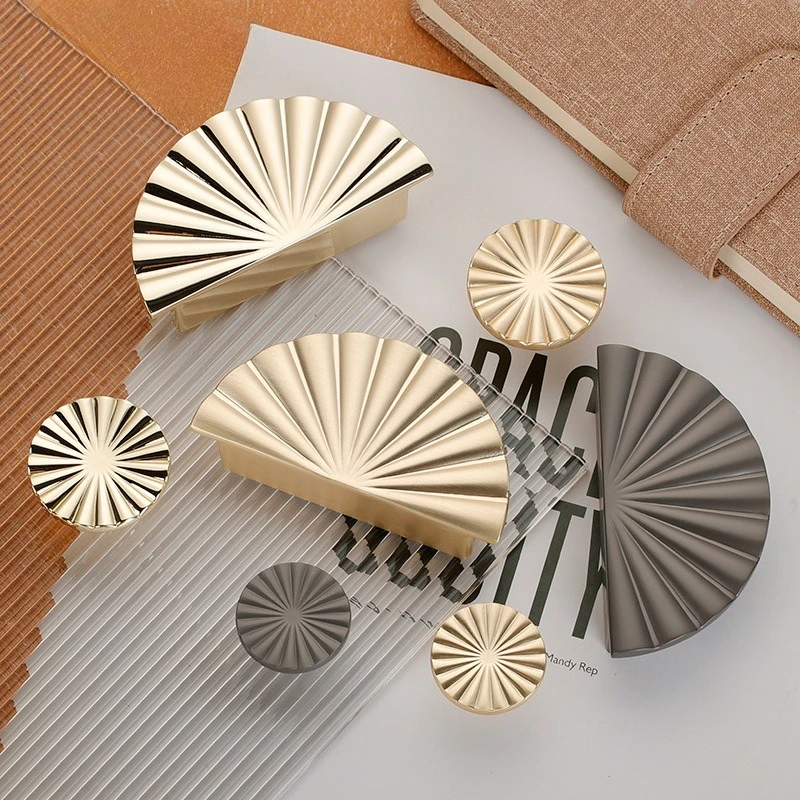Modern Minimalist Light Luxury Zinc Alloy Semicircular Pair-Mounted Pulls Nordic Style Cabinet Kitchen Drawer Wardrobe Handles