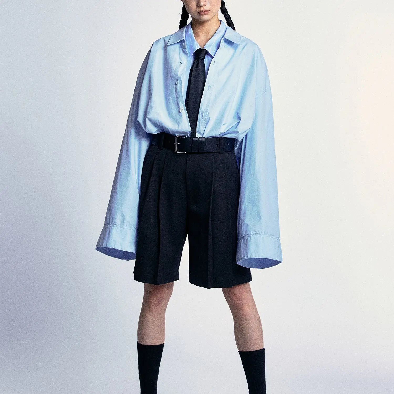 

2026 New Long Sleeve Casual Fashion Versatile Cotton Extended Shirt