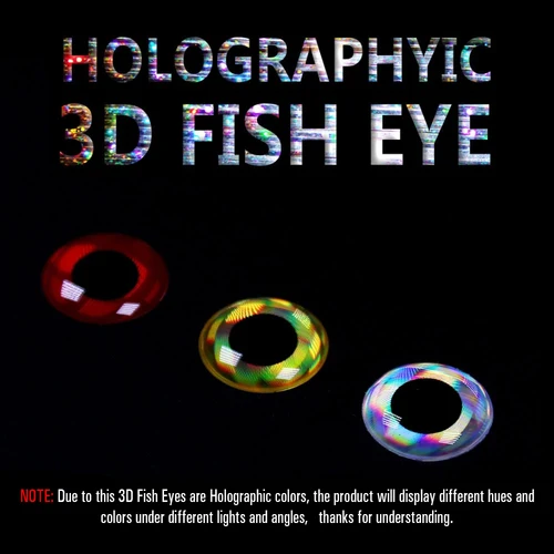 Imagen 2 del producto Lionriver-señuelo de pesca holográfico 3D, ojos de simulación, globo ocular para cebos Jig, Crankbaits, señuelos artificiales, aparejos de pesca ocular DIY
