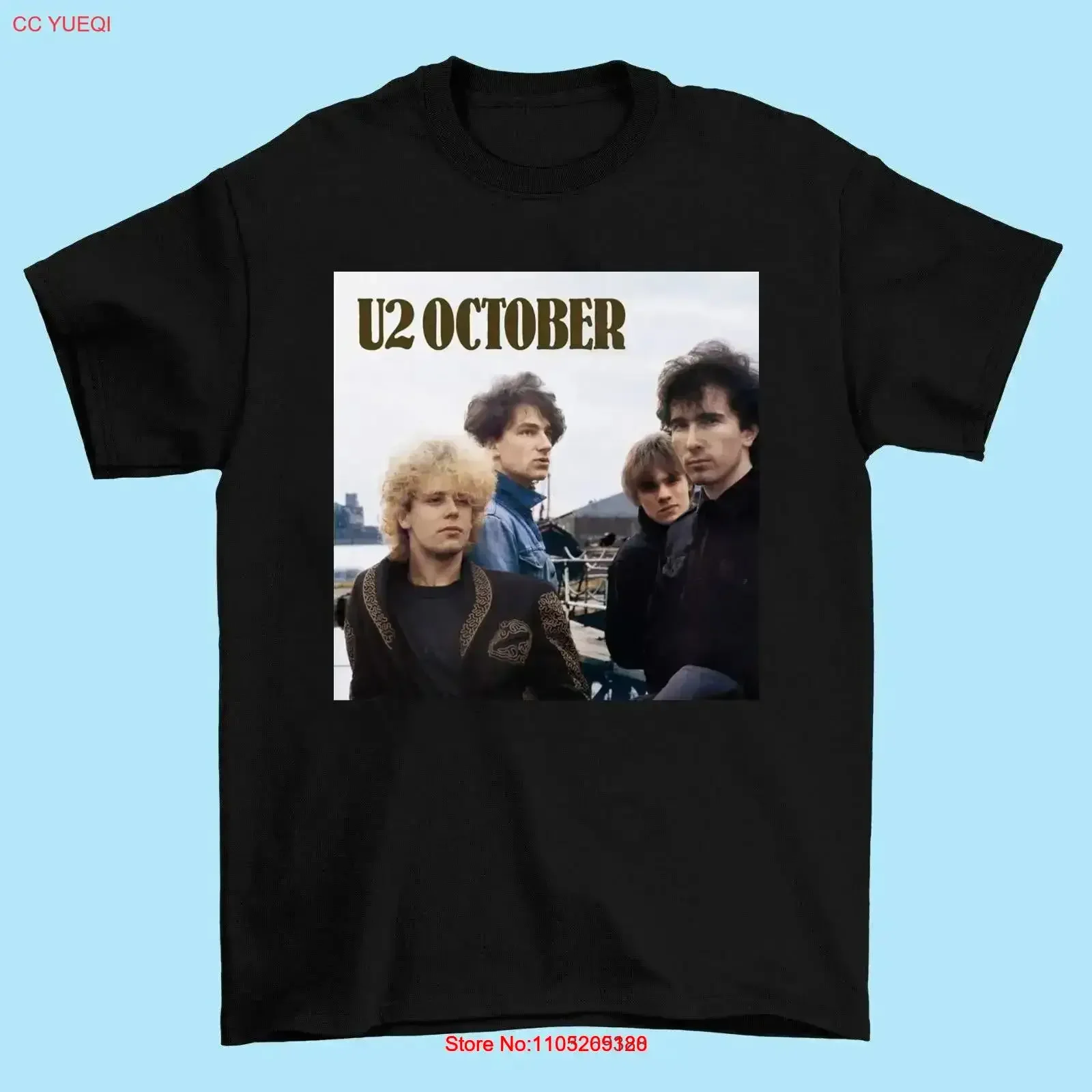 U2 Band October Heavy Cotton T Shirt BS108 vintage Washed Casual homme graphic fashion designer clothes Stylish vintage Washed