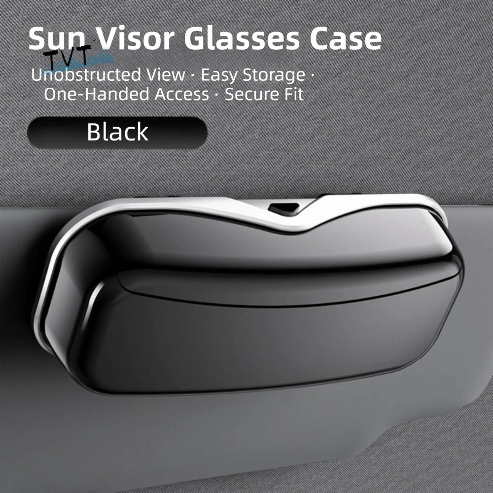 

Premium Car Visor Glasses Case Flocking Inner ABS Auto Sunglasses Organizer Stable Shock-proof Car Sunglasses Holder Automobile