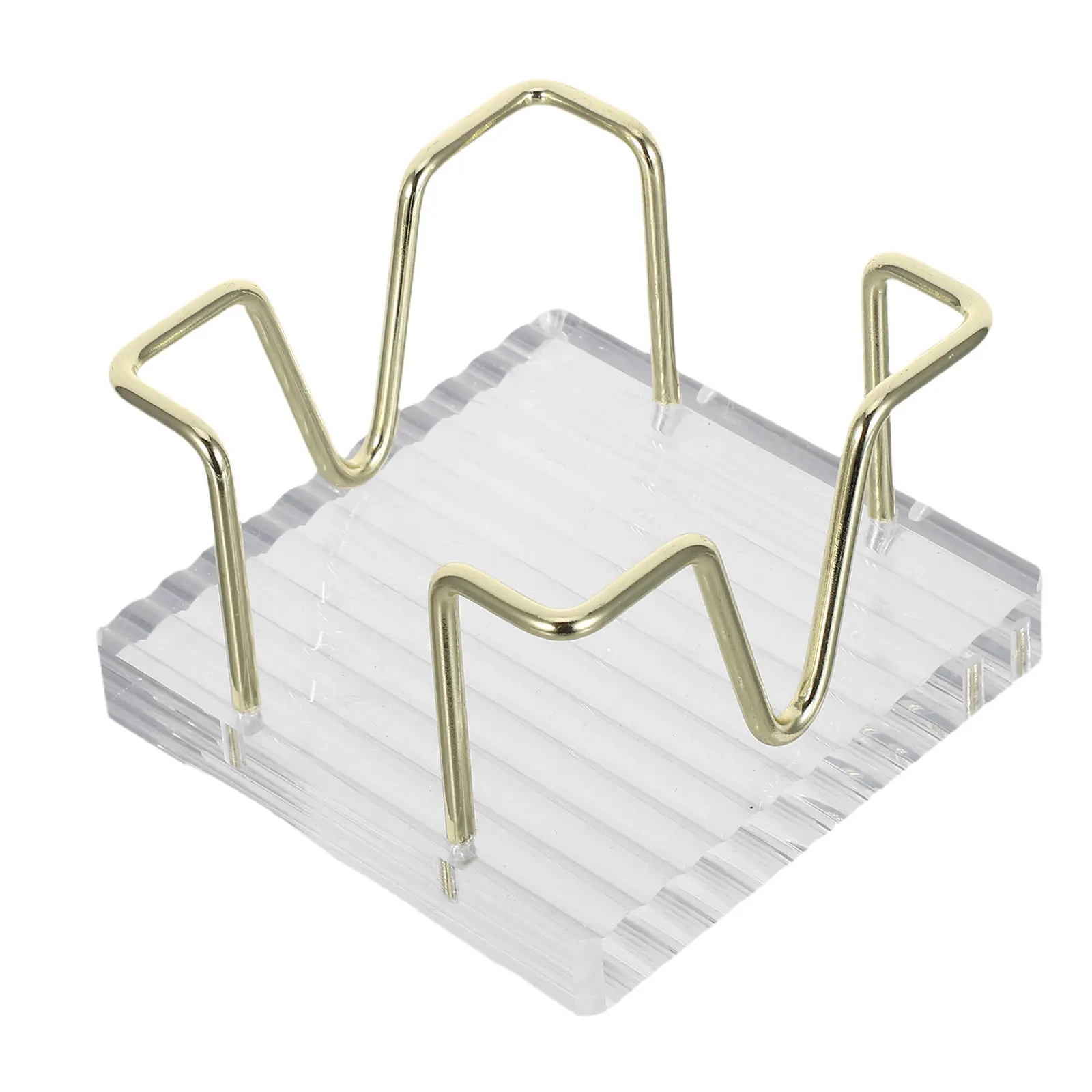 

Acrylic Memo Pad Holder Desk Organizer Note Stand Desktop Memo Paper Tray Holder Metal Wire Office Supplies