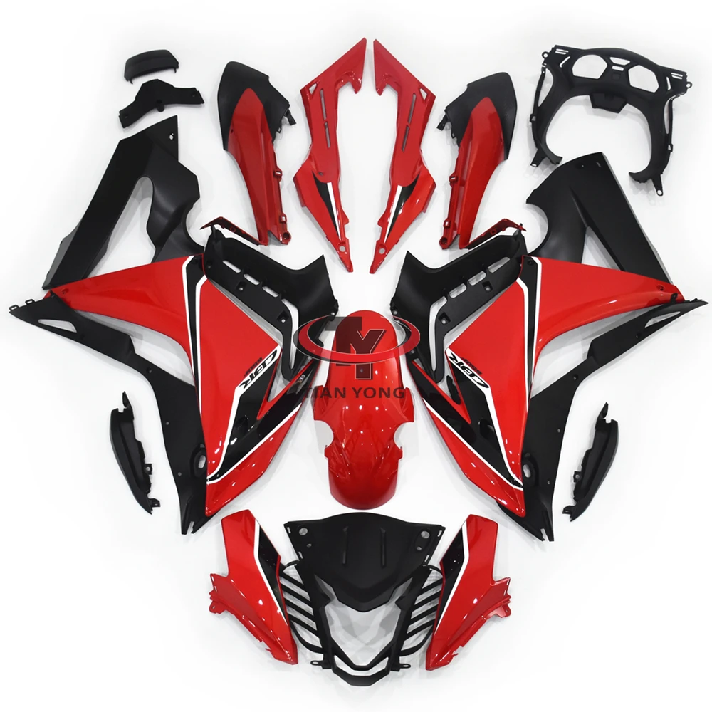 Bright red black floral lines Motorcycle For Honda CBR650F 2017-2019 CBR650 F 650F Full Fairing Kit Bodywork Cowling