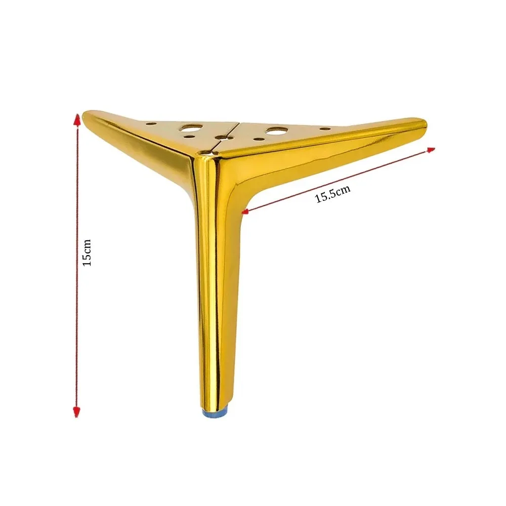 4pcs Modern Furniture Legs Metal Table Feet, DIY Replacement for Cabinet Couch Chair Bed Dresser Wardrobe, Sturdy Set