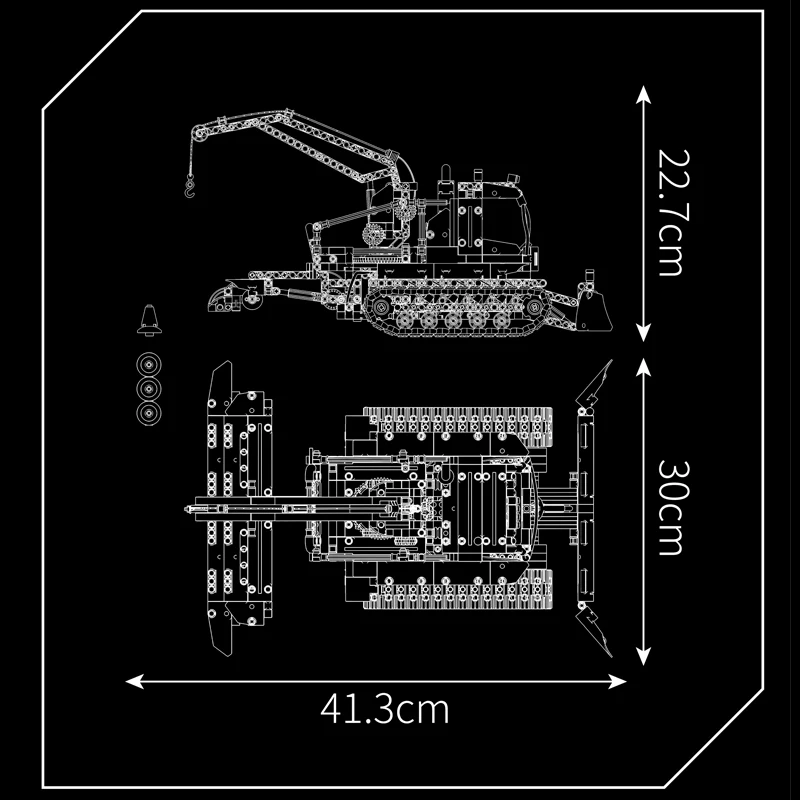 MOULD KING 17051 Technical Snowplow Truck Building Blocks Remote Control Snowfield Engineering Vehicle Toy Set for Kids