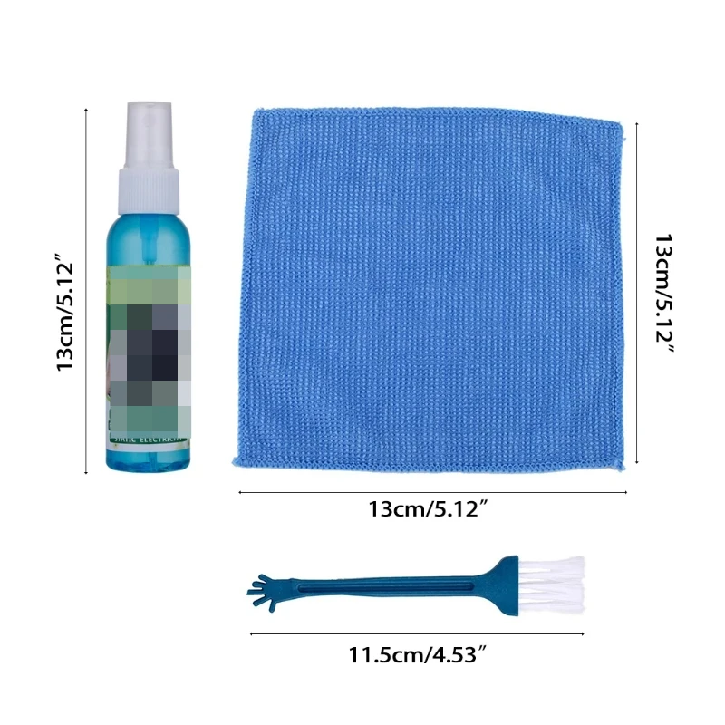 1 Set Brush Cloth Liquid High Qulity Screen Cleaning Kit for LCD TV Tablet Phone Pad Laptop Computer Camera Lens Cleaner Cleaner