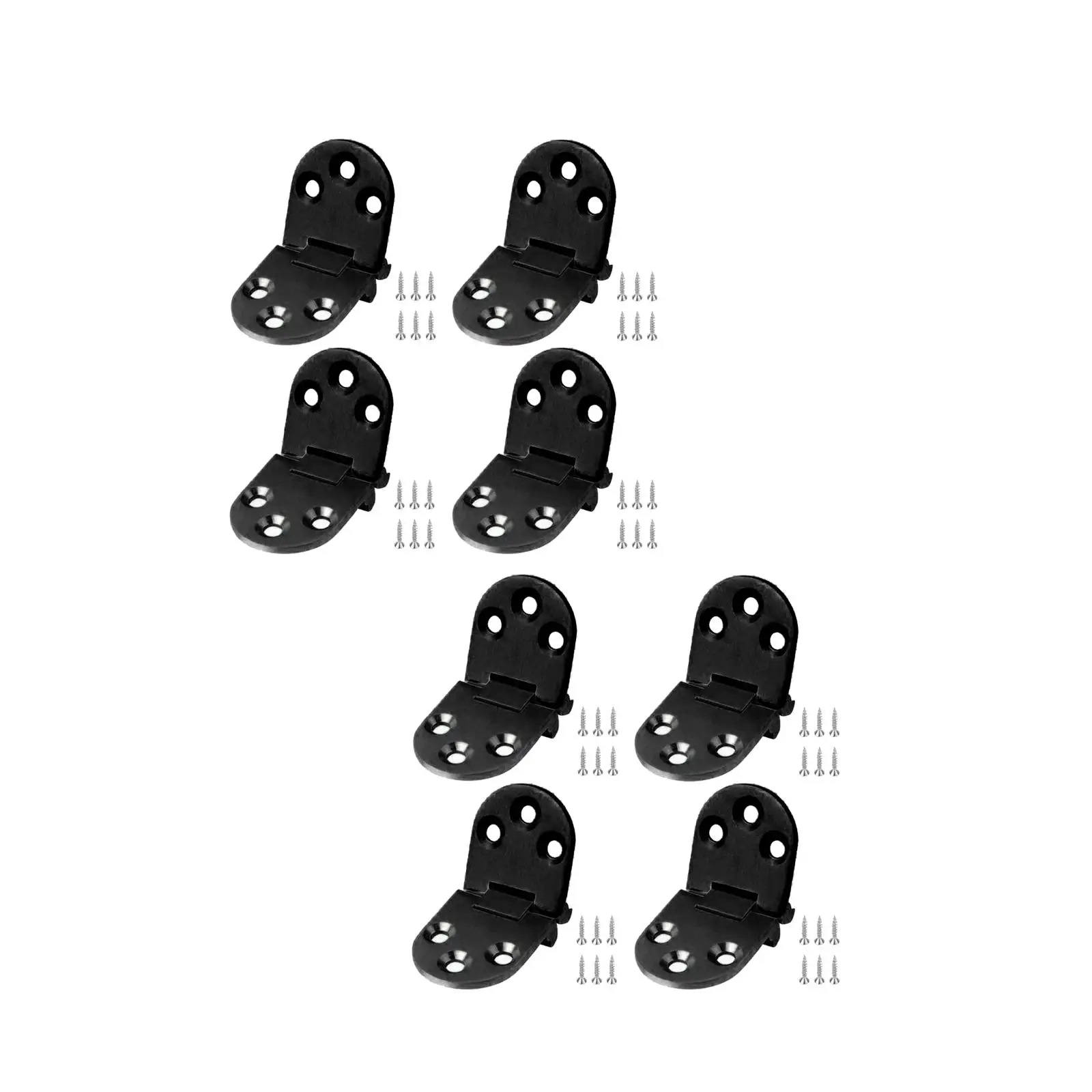 8Pcs Rounded Stainless Metal Folding Table Hinge Fittings Sturdy Spare Parts