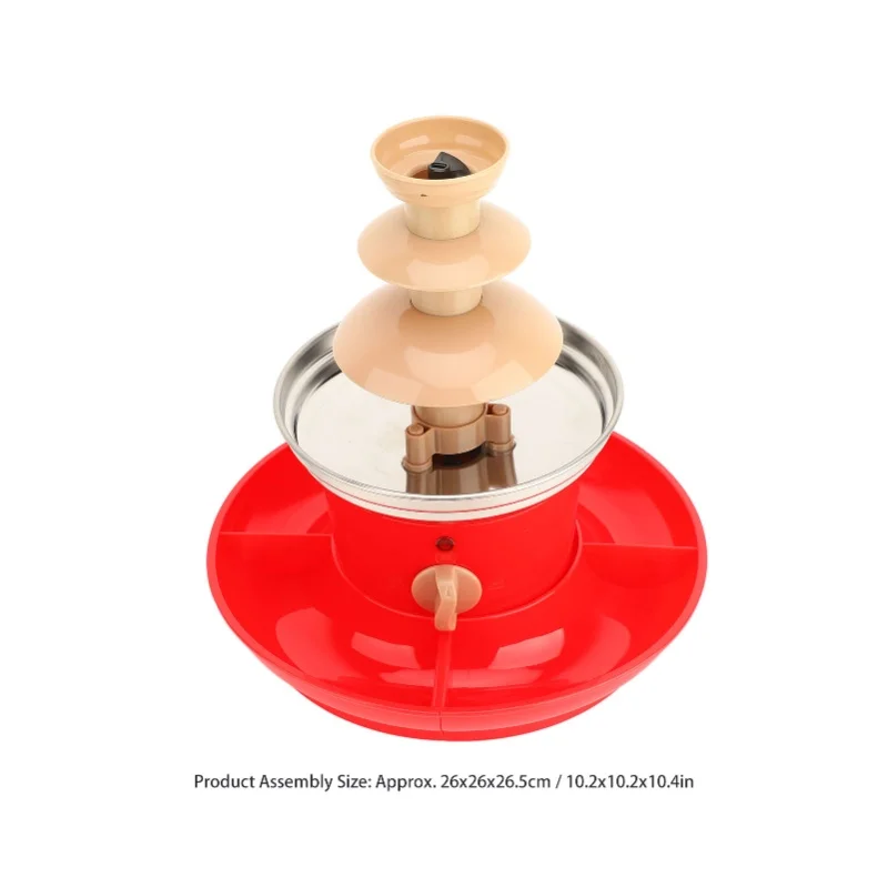 Electric Chocolate Fountain Machine For Parties 30W 50HZ 3 Tier Chocolate Fountain And Fondue Fountain