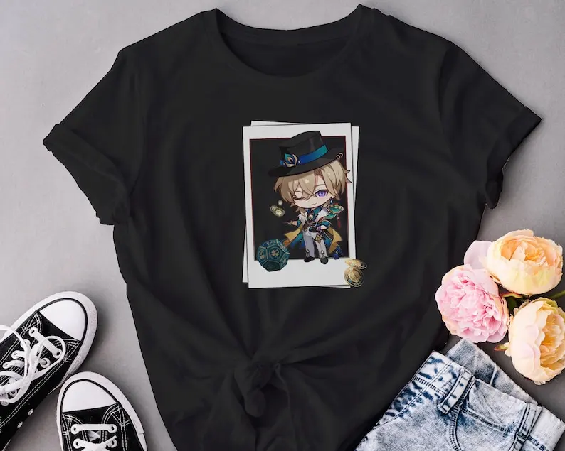 Aventurine Cute Chibi Honkai Star Rail Graphic Tee Shirt Aesthetic Unisex Softstyle T-Shirt