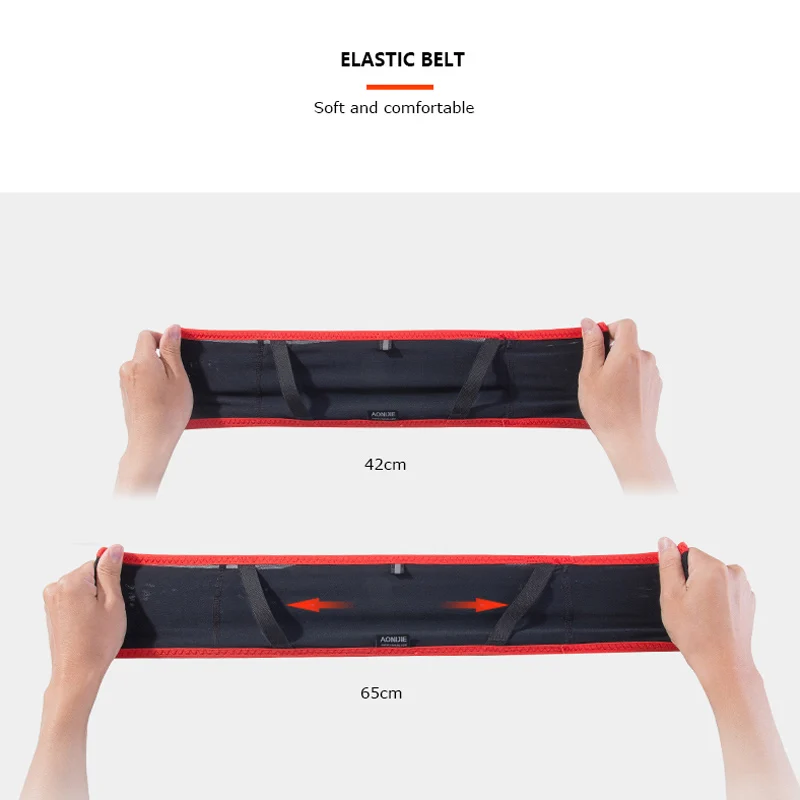 AONIJIE W938S Slim Running Waist Belt Jogging Bag Fanny Pack for Travel Money Marathon Gym Trail 6.9in Mobile Phone Holder