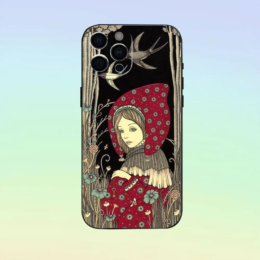 Custodia morbida in silicone per telefono Anita Inverarity per IPhone 17 16 15 14 13 12 11 Custodia morbida in silicone nero