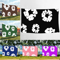 Black Flower Luxury D-Denims T-Tears Photography Background Party Kids Family Portrait Decor Backdrop Photo Studio