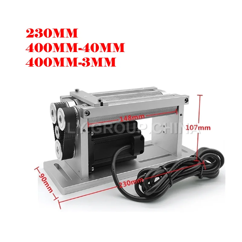 LY-Rouleau Roulant Professionnel pour Machine de Gravure et de Marquage Laser à Fibre, 3 Types en Option, Longueur de l'Axe 230mm 400mm