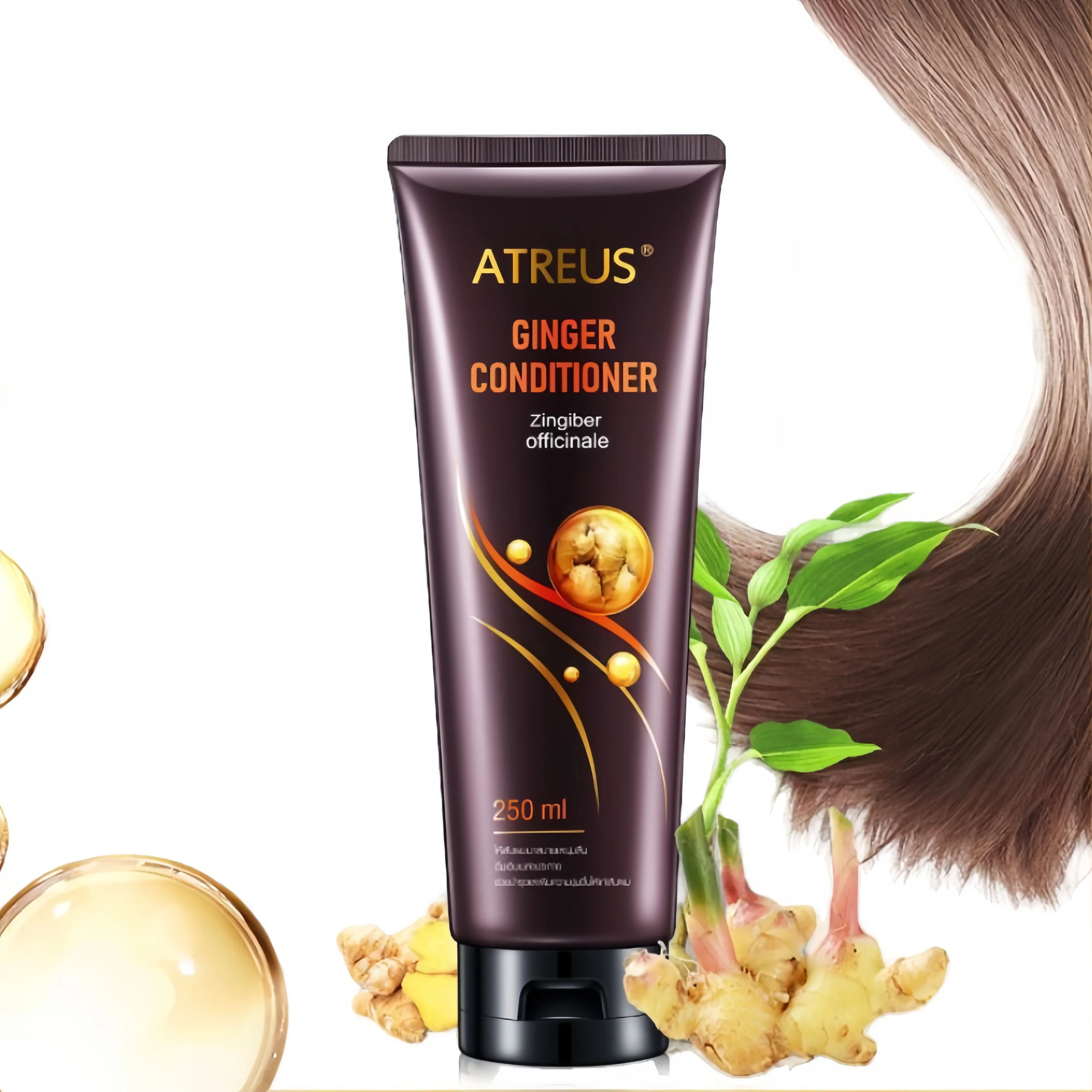 

Ginger Hair Conditioner - Repairs Dry/Damaged Hair, Tames Frizz, Softens & Boosts Shine 250ml
