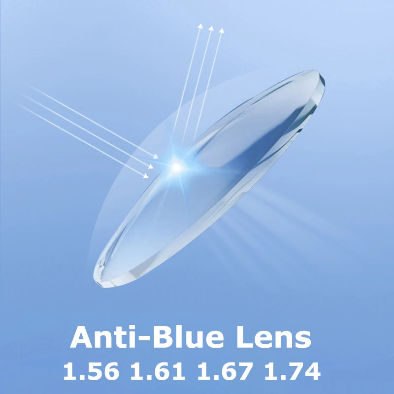 

Anti-Blue Ray Prescription Resin Aspheric Lenses for Myopia Hyperopia Presbyopia Single Vision Optical Lens 1.56 ~1.74 index