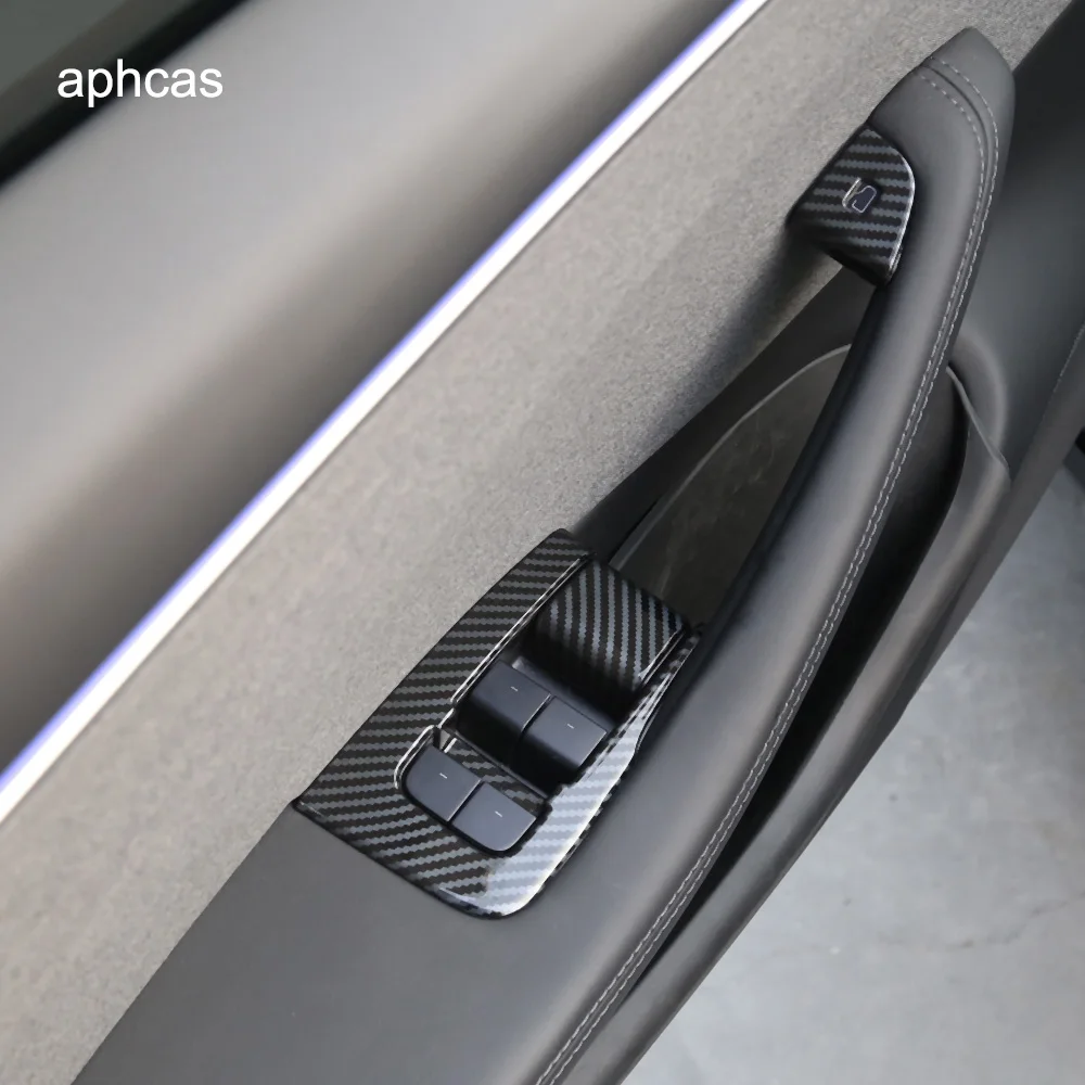 Door Switch Sticker for Tesla Model 3+ Alcantara Thin Patch 10pcs Decoration Sticker for New Model3 Highland 2024 Car Interior