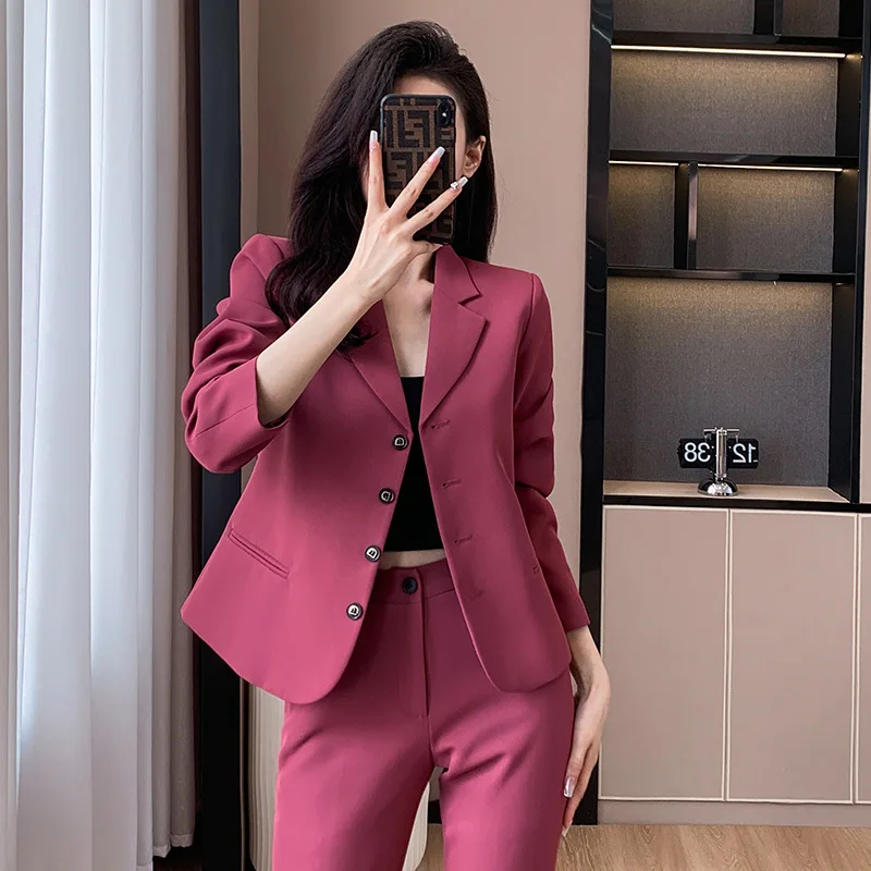 

Ladies Office Formal Elegant Blazers Suits for Women OL Styles Professional Pantsuits with Pants and Jackets Coat Trousers Set