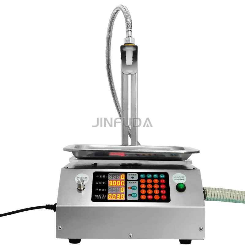 CSY-L17 Equipo de dispensación de aceite comestible líquido cuantitativo automático de gran flujo Máquina llenadora de pesaje en stock