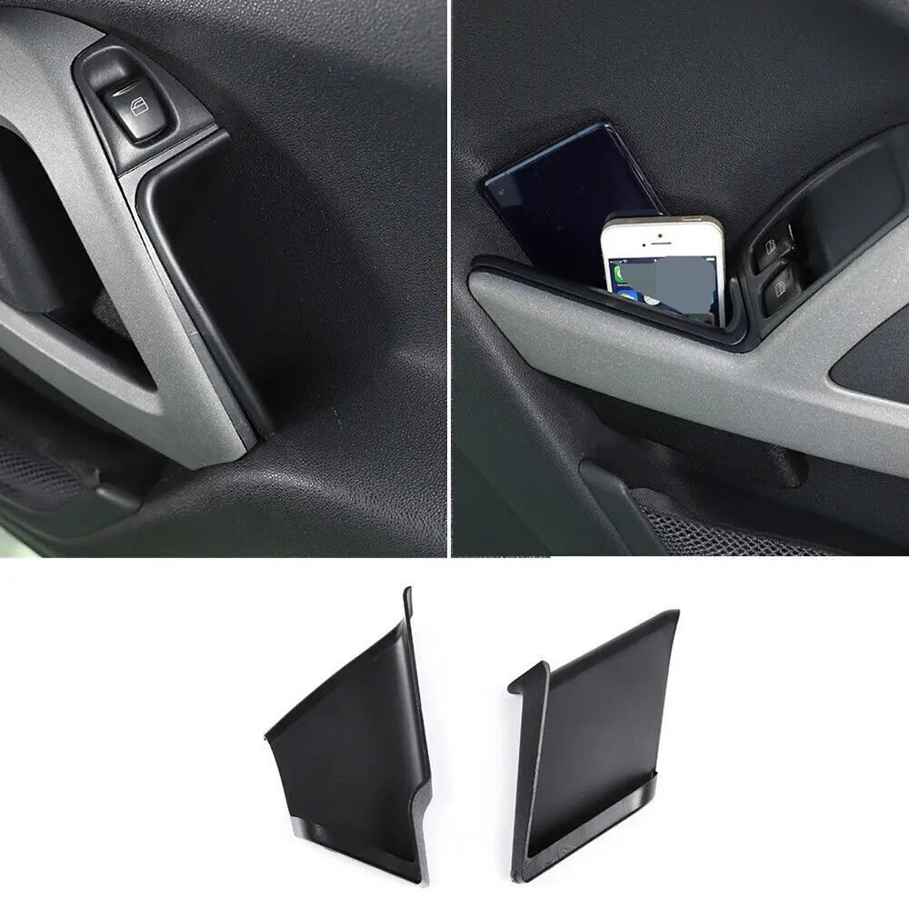 

2PCS Car Door Storage Box Handle Armrest Storage Case For Mercedes Benz Smart 451 Fortwo 2010-2015 Styling Interior Accessories