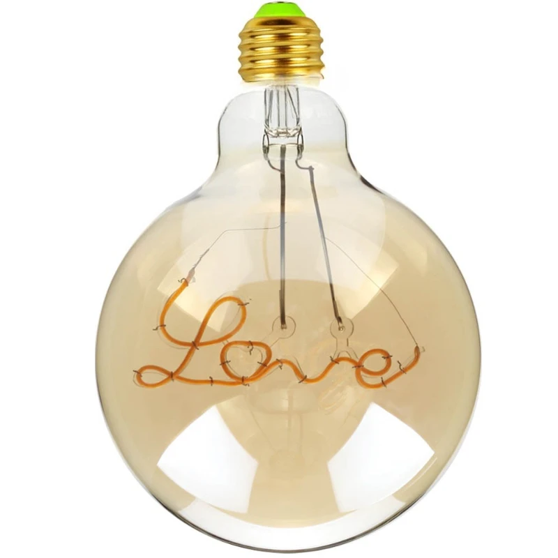 

Antique lamp G125 retro styling lamp, socket powered letter lamp