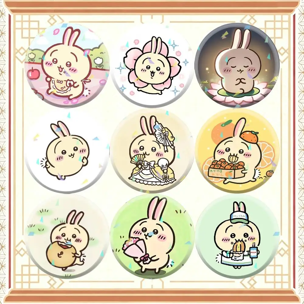 Usagi 32/44/58mm Handmade Pins Round Brooch Badge Backpacks Clothes Jewelry Gifts
