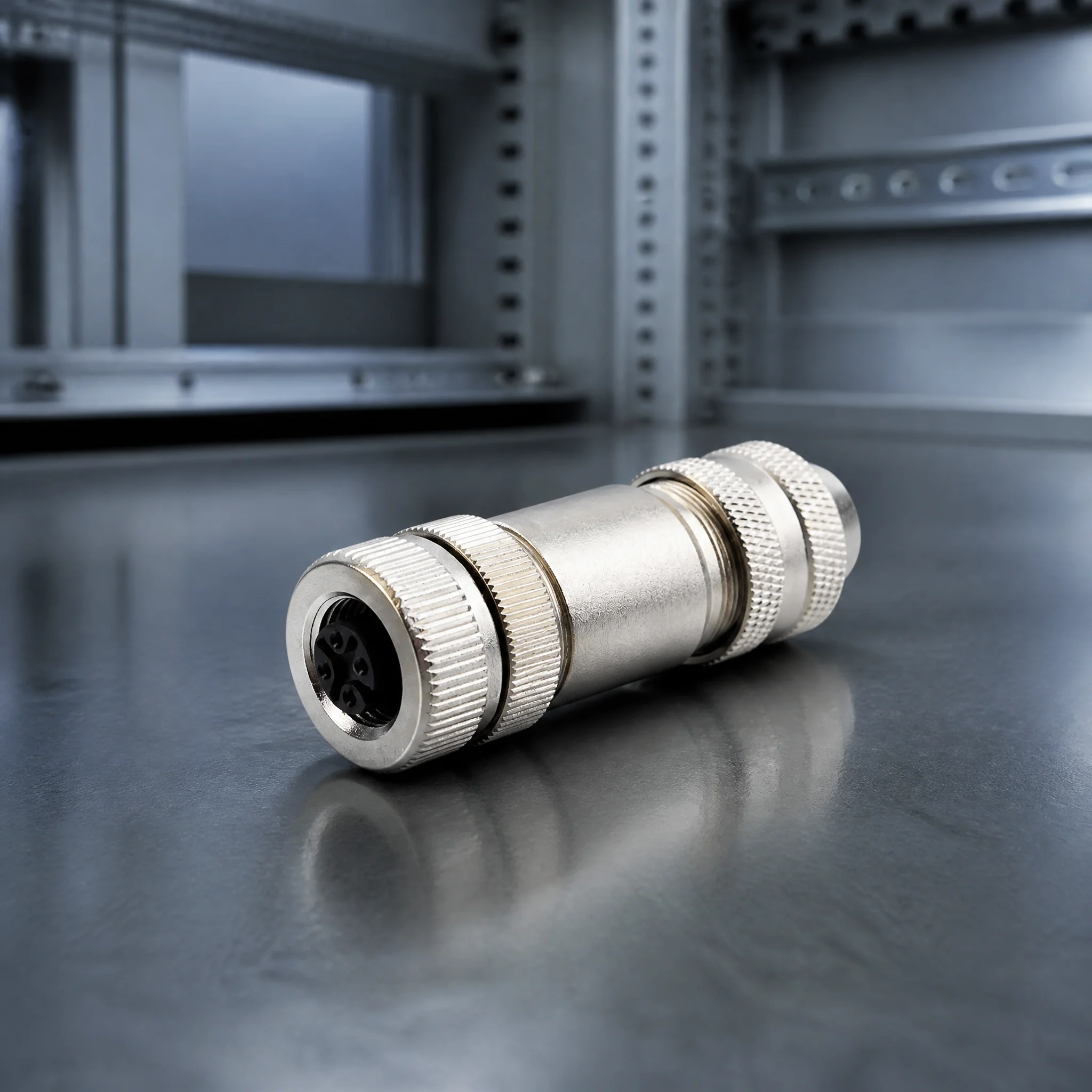 M12 Industrial Waterproof IP67  Straight Angled Metal Assembled Plug Screw terminal Male Female circular Connector PG7 PG9