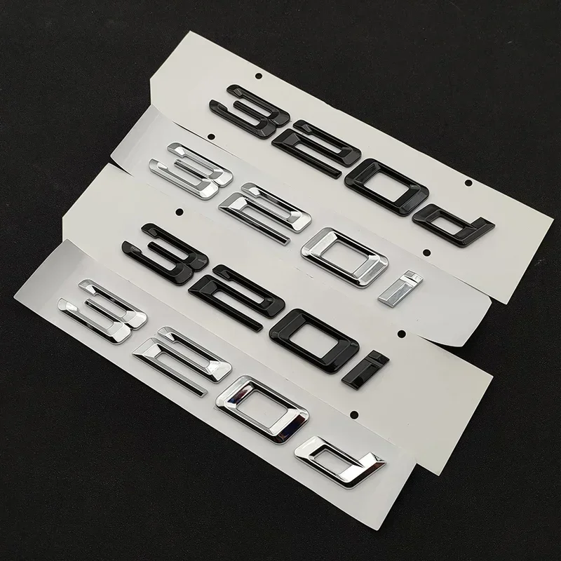 3D ABS Logo 316i 318i 318d 320i 320d 325i 325d 330i 330d Emblem Letters Car Trunk Sticker For BMW E46 E36 E90 F31 Accessories