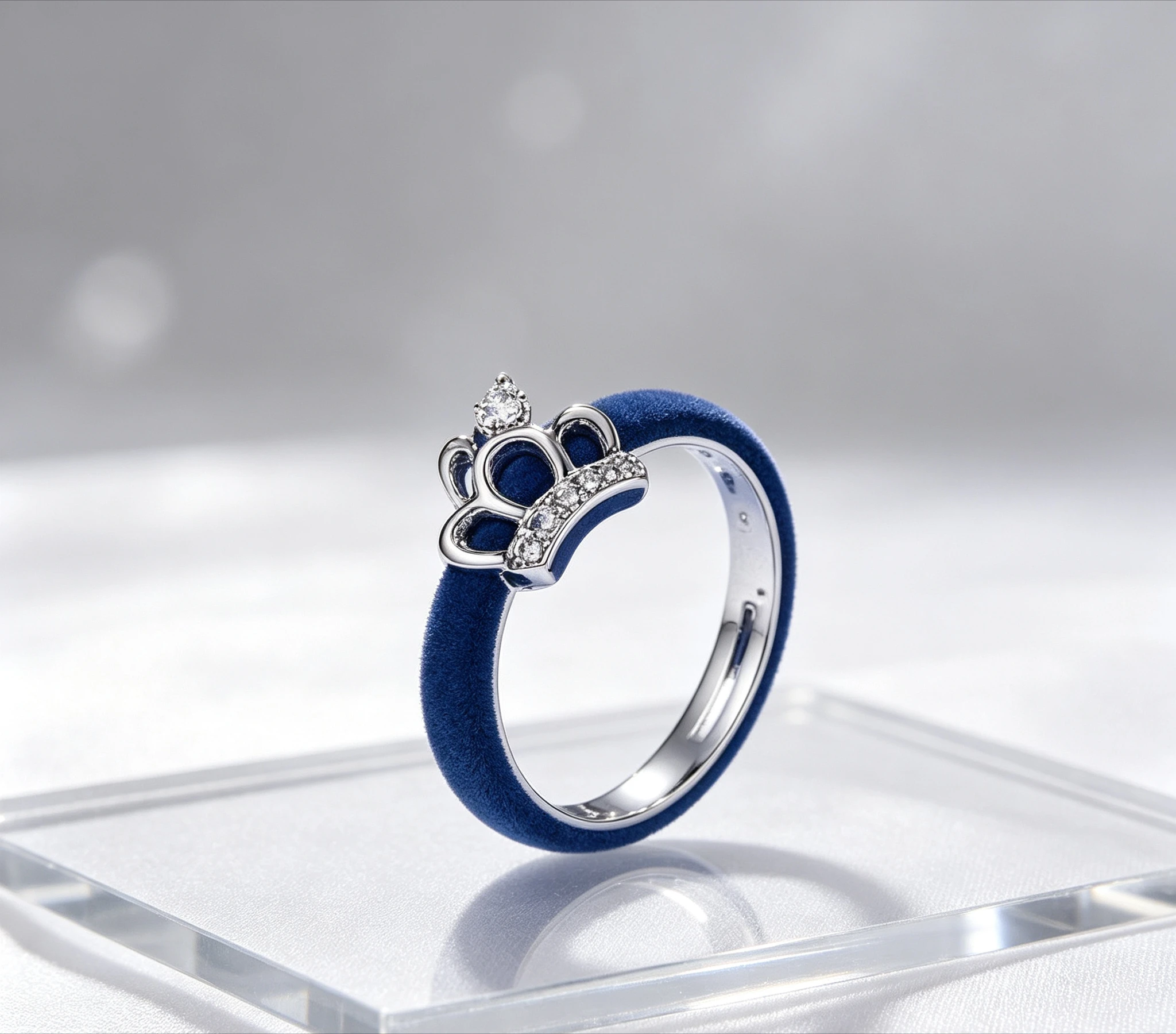 PT950 ring, micro-set ladies' ring, simple ladies' ring, long-lasting without fading, unique and elegant, gemstone ladies' ring