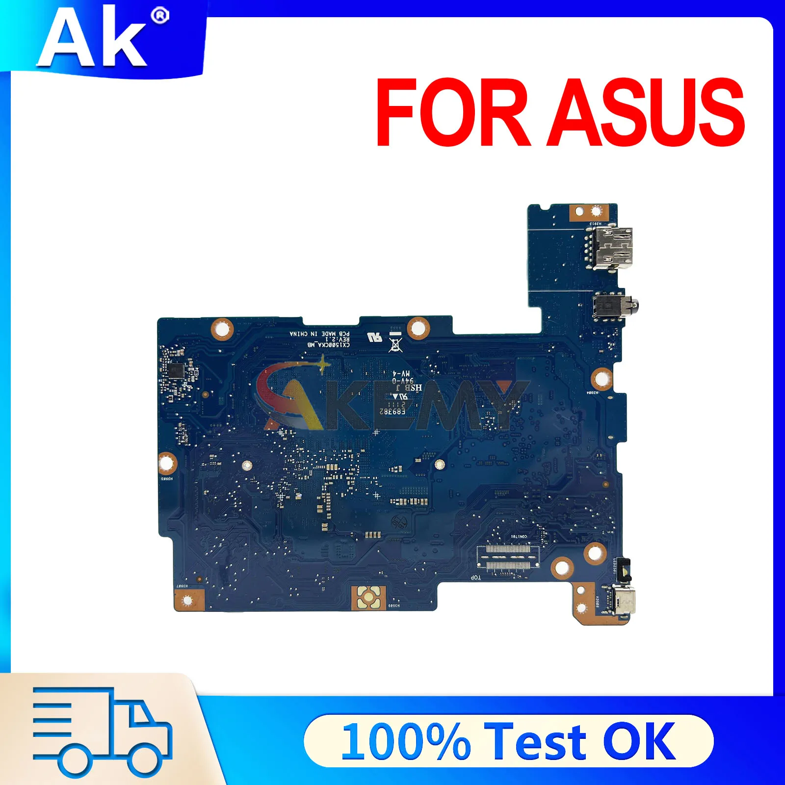 CX1500CKA CX1500C Mainboard For ASUS Chromebook CX1 Laptop Motherboard N4500 N5100 N6000 4G/8G RAM 32G/64G/128G-SSD