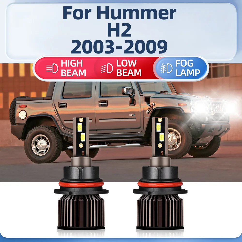 120W LED Headlight Bulbs Canbus 20000LM Car Lights 12V Turbo Lamps 6000K For Hummer H2 2003 2004 2005 2006 2007 2008 2009