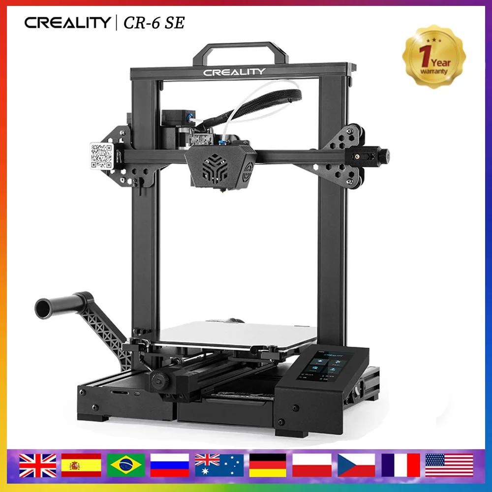 Creality CR-6 se nivelamento-livre impressora 3d com placa-mãe silenciosa marca fonte de alimentação e duplo z-eixo construir volume