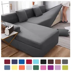 Adjustable Elastic Sofa Cover 1/2/3/4 Seat Stretch Silk Fabric Couch Covers for Living Room Sectional Corner Slipcovers 1PC
