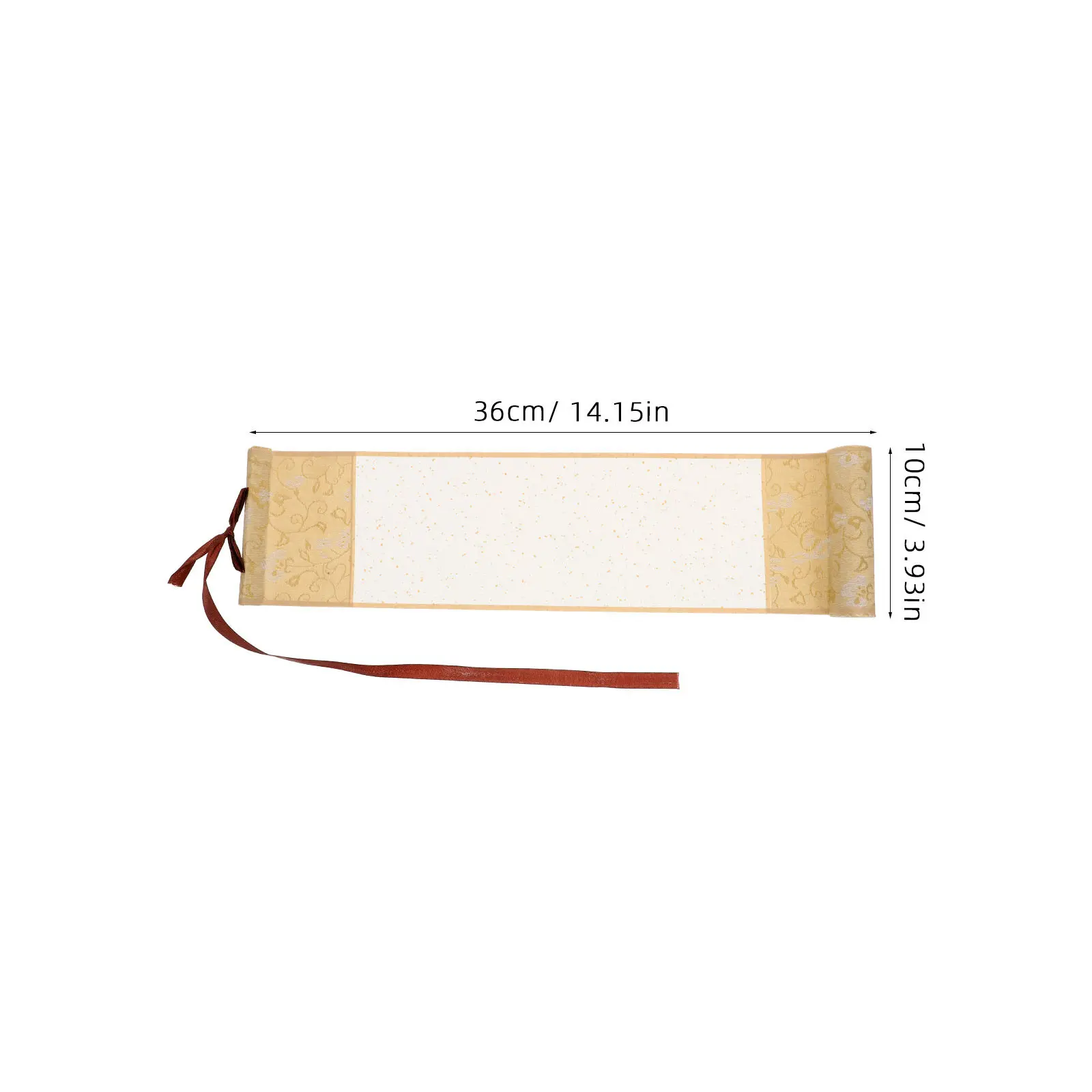 Authentic Xuan Paper Blank Scroll Mounted on Wooden Rods for Chinese Brush Painting Calligraphy Practice Ceremony Decor Wall Art