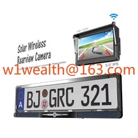 DIY 5-minute universal license plate holder wireless 2.4G solar powered car reversing rearview camera