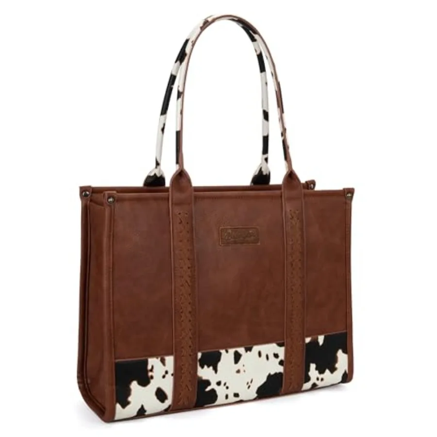 

Montana West × Wrangler Tote Bag for Women Western Cow Print Purse Designer Top Handle Handbags