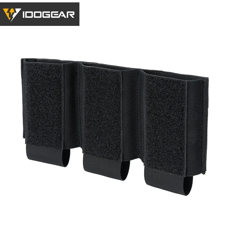 IDOGEAR Tactical 5.56 Triple Mag Pouch Elastic Hook&Loop DOPE  Style Camo 3598