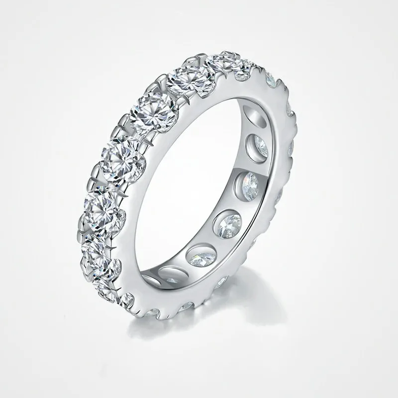 BOCAI New S925 Sterling Silver Jewelry Inlaid With Moissanite Ring Arrangement Engagement Ring Women's Selected Gift