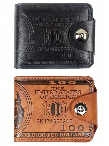 1PC Fashion Simple Men's Short Wallet, PU Leather Multi-Card Slot Coin Purse, Minimalist Casual Wallet for Boys