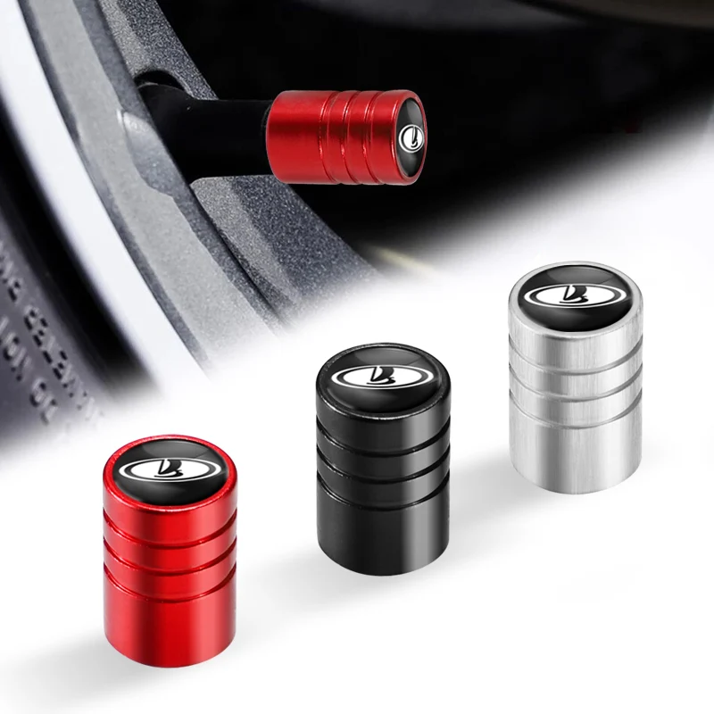 4PCS Metal Alloy Car Wheel Tire Valve Stem Caps Accessories For Lada Vesta Niva Samara Kalina Largus Priora Xray Granta