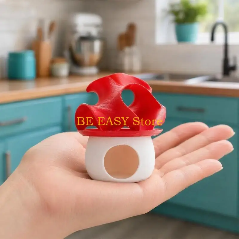 E28F Shrimp and Pet Fish Hideouts Cave House for Aquarium, Mushroom Shelter House Fishtanks Ornament with Multi-Opening Space