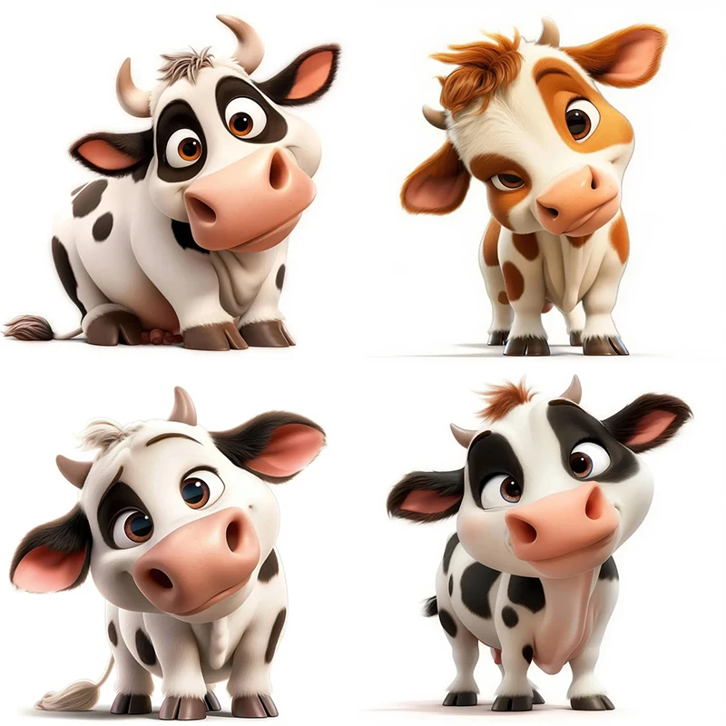 MT897# Funny Quirky Cows Decal Bedroom Entryway Living Room Porch Home Decoration Wall Stickers, Removable Toilet Stickers