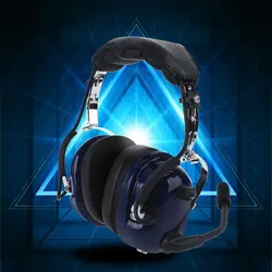 Air RA200 Aviation Pilot Headset with GA Dual Plugs Stereo Mono Switch MP3 Music Input Includes Headset Bag Gel Ear Seal