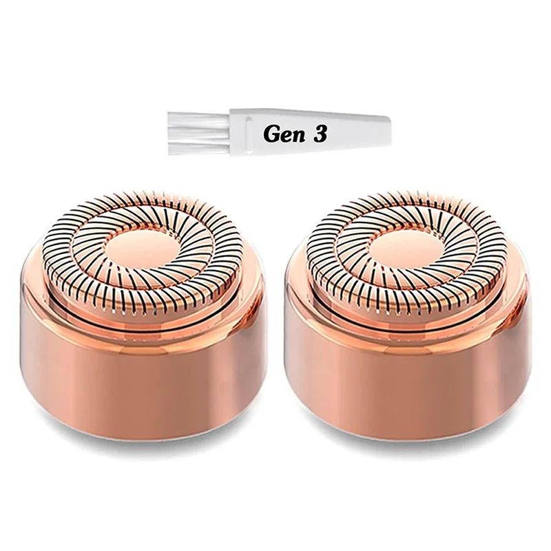 Replacement Heads 3 Set For Flawless Facial Hair Removal Gen 3, Double Ring Blades For Flawless Gen 3 Device