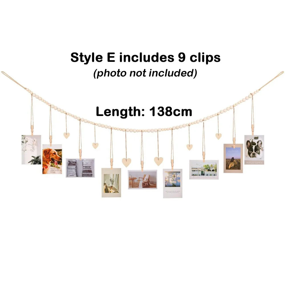 Wall Hanging Picture Display String with Clips
