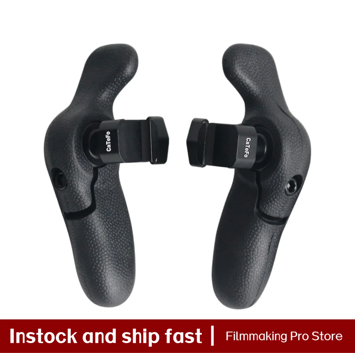 CaTeFo NATO Camera Side Handle Grip Handgrip with 360 Degree Adjustable Clamp for DSLR Camera, Smartphone, iPad, Monitor Cage