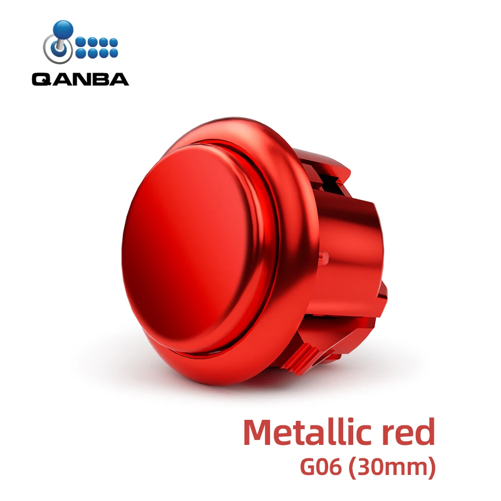 QANBA Gravity KS Arcade-Tasten, metallische Farbe, 30 mm, mechanischer Drucktastenschalter, beschichtete Tasten, DIY-Teile (8 Stück) – Detail 9